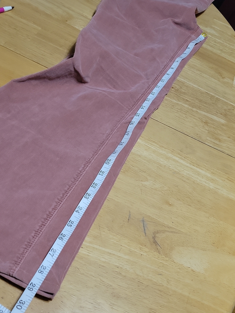 Dusty Pink Free People Stretch Flared Cords - Picture 11 of 13
